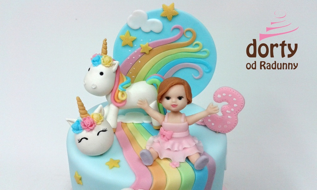 Unicorn a holčička-figurky